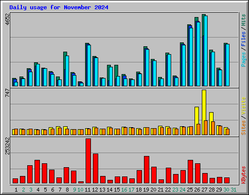 Daily usage for November 2024
