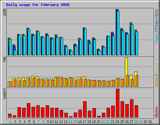 Daily usage for February 2026
