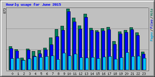 Hourly usage for June 2015