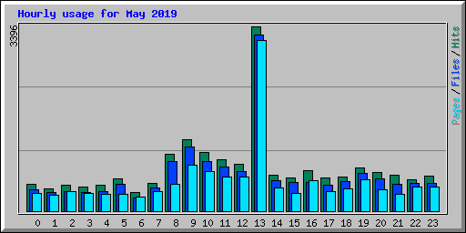 Hourly usage for May 2019