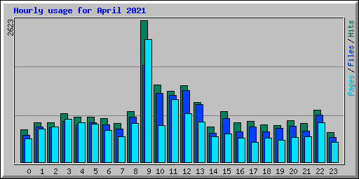 Hourly usage for April 2021
