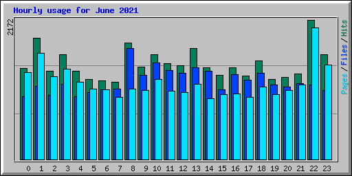 Hourly usage for June 2021