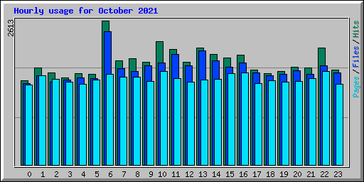 Hourly usage for October 2021