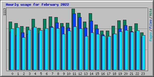 Hourly usage for February 2022