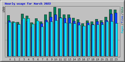 Hourly usage for March 2022