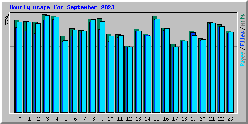 Hourly usage for September 2023