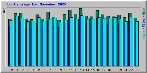 Hourly usage for November 2025