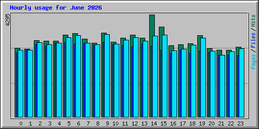 Hourly usage for June 2026
